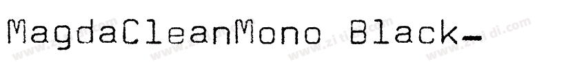 MagdaCleanMono Black字体转换